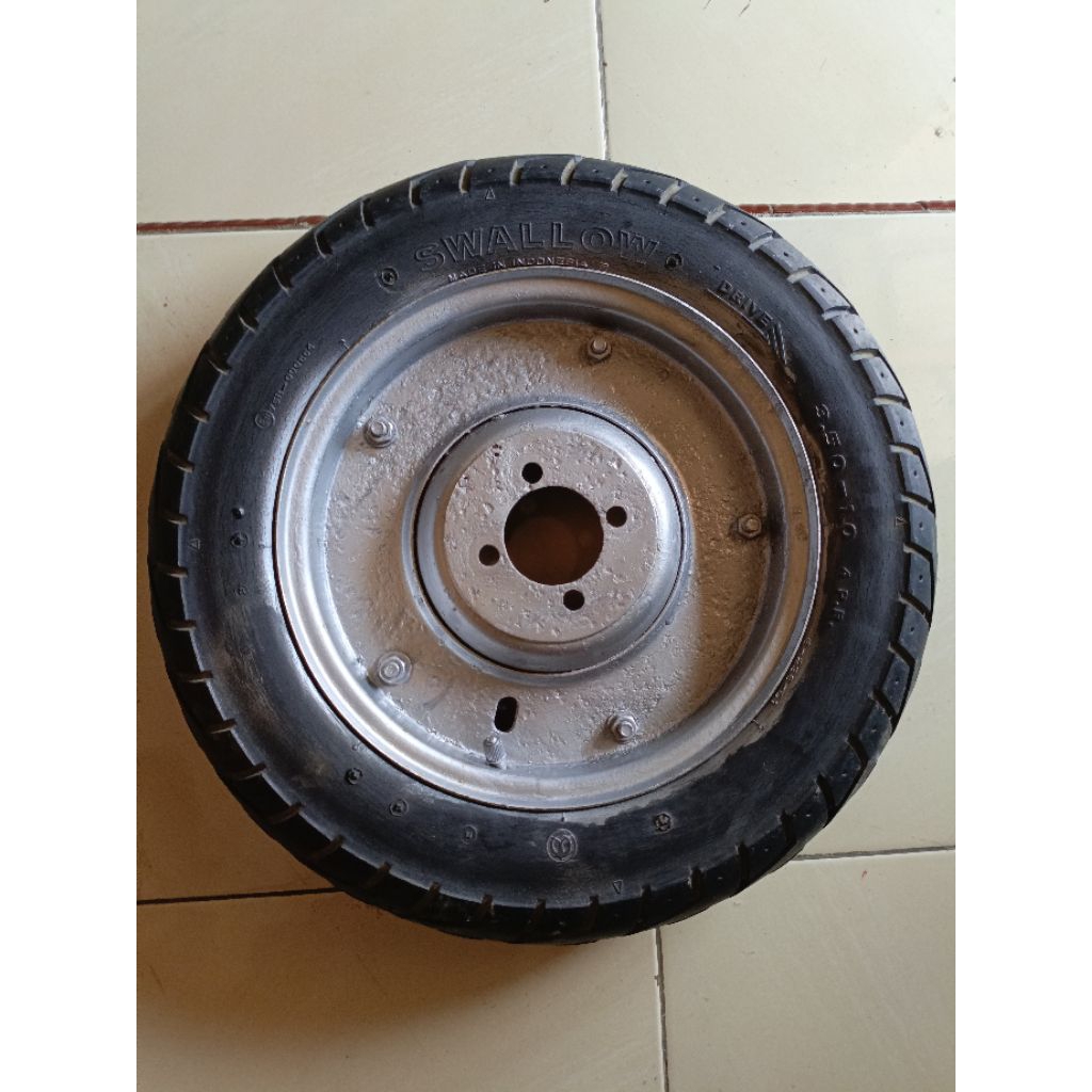 ban set velg banci R10 untuk tromol r8 bajaj/vbb