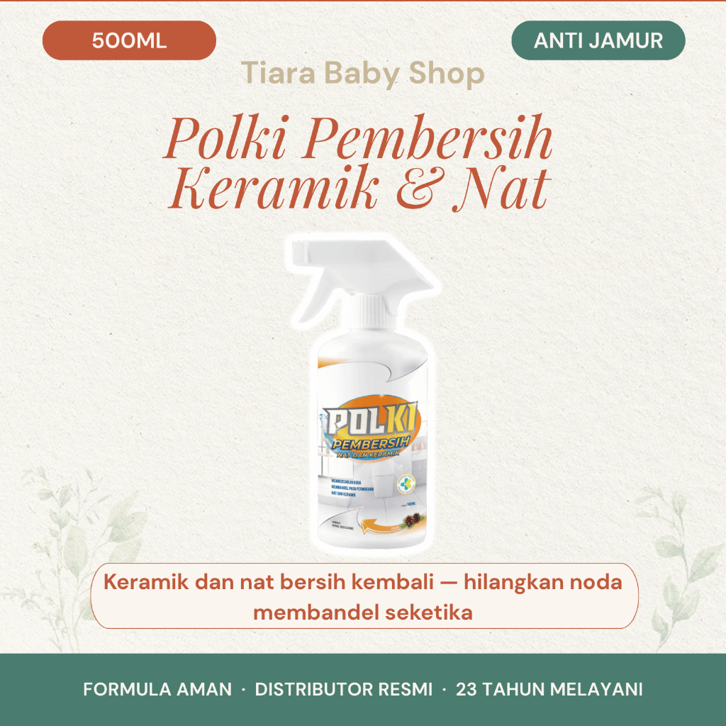 Polki Pembersih Keramik Nat 500ml - Cairan Pembersih Keramik Nat Kotor Noda Hitam Jamur Ampuh