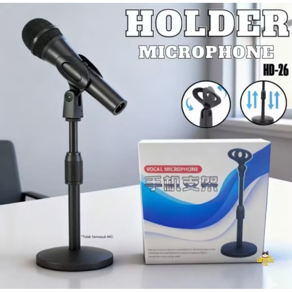 Mini Stand microphone holder penyangga mic stand mikrofon desktop tinggi adjustable