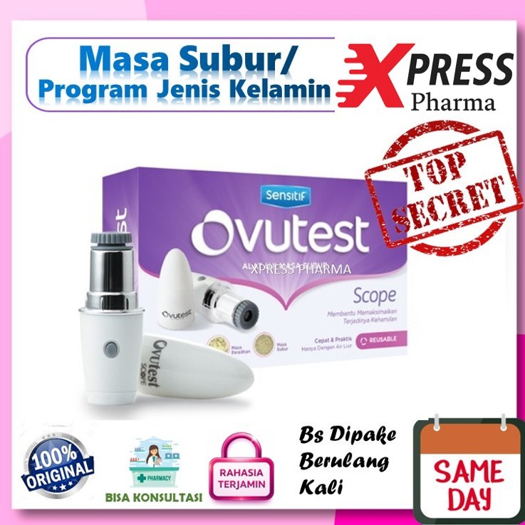 XPRESS  OVUTEST SCOPE Tes Kesuburan Ovutes Sensitif Uji Masa Subur Air Liur Dipakai Berkali Kali Pv
