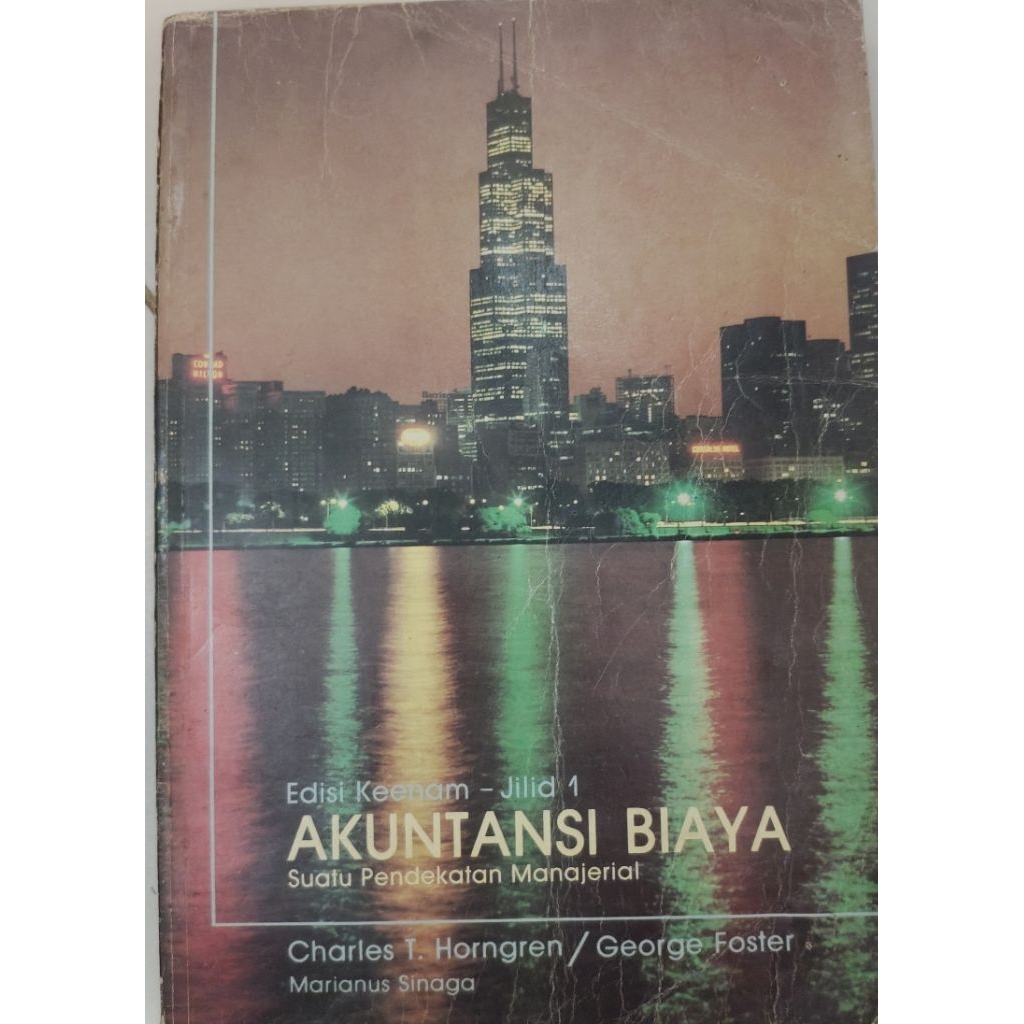 BUKU AKUNTANSI BIAYA JILID 1 EDISI KEENAM BEKAS ORIGINAL