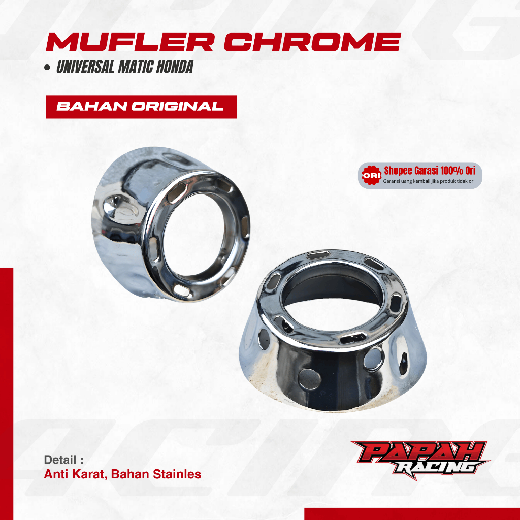 END MUFFLER END CUP MONCONG KNALPOT VARIO 125 150 BEAT SCOOPY MIO PCX PNP CMS ZRC TZM ORIGINAL