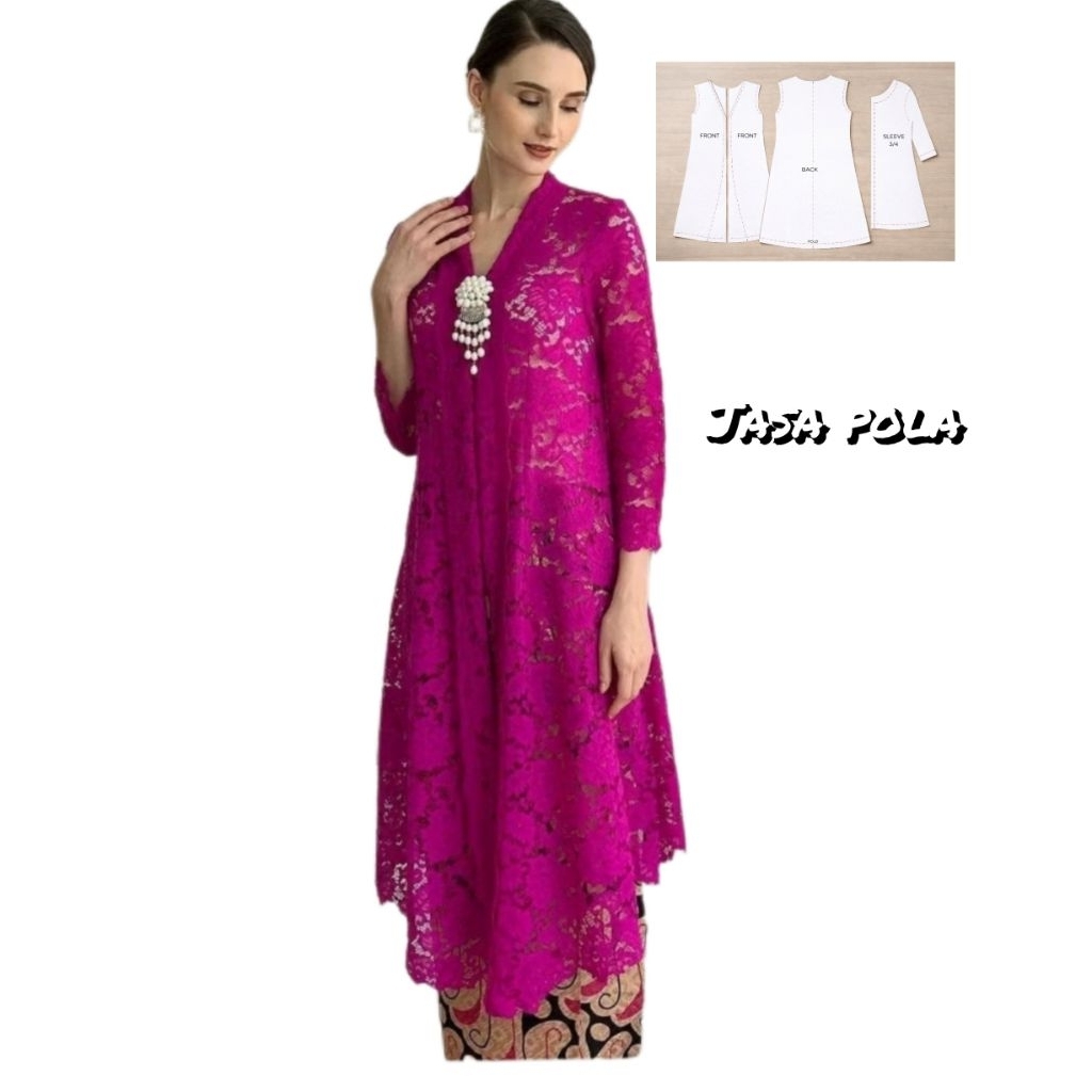 pola kebaya modern pola instan kebaya  jasa pola