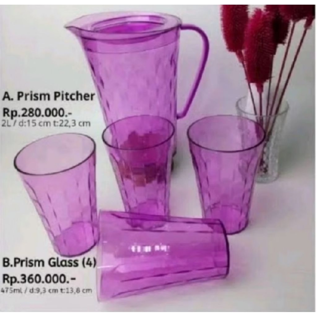 Prism glass Tupperware (4 pcs)