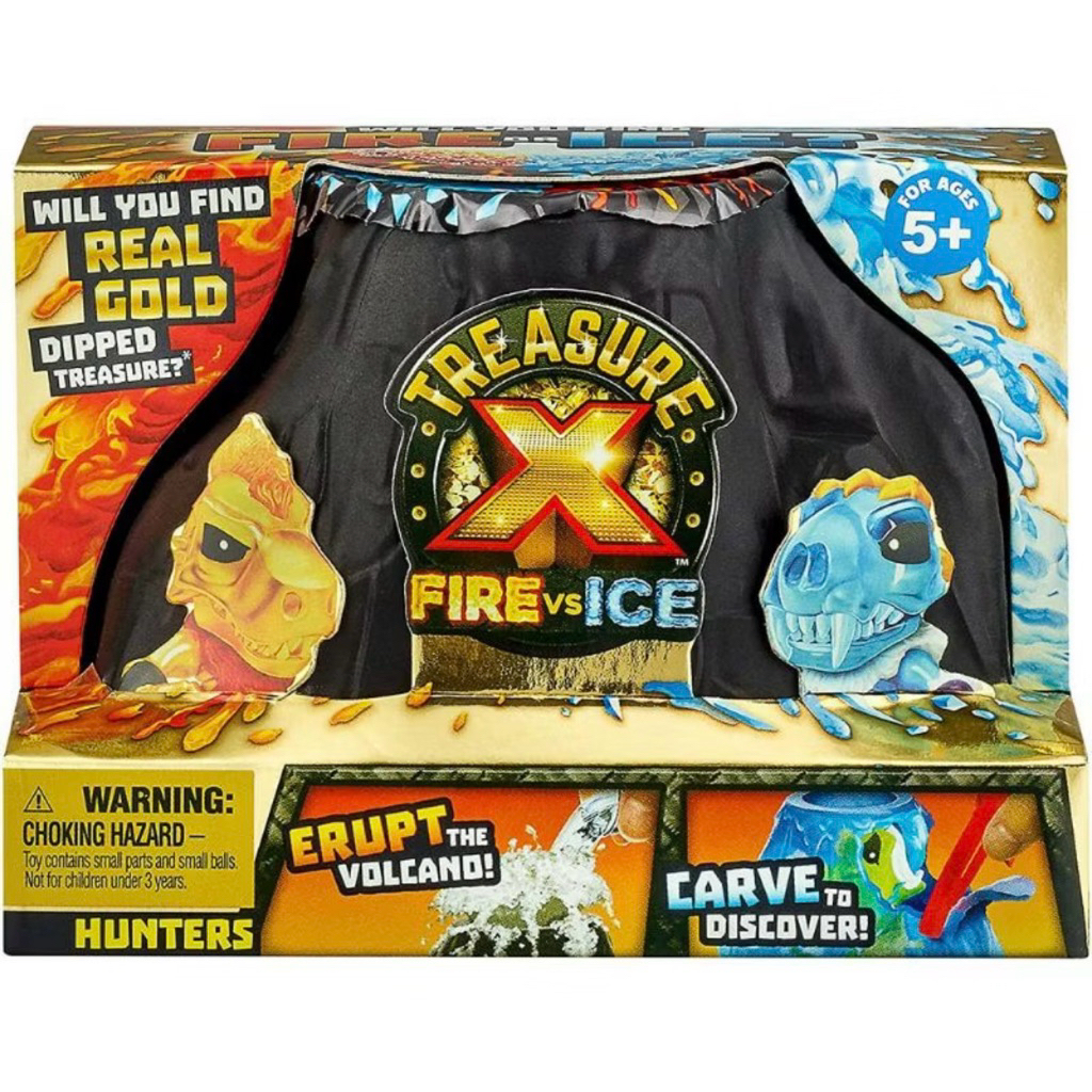 Treasure X Fire Vs Ice Hunter Pack Original / Mainan Harta Karun Figure