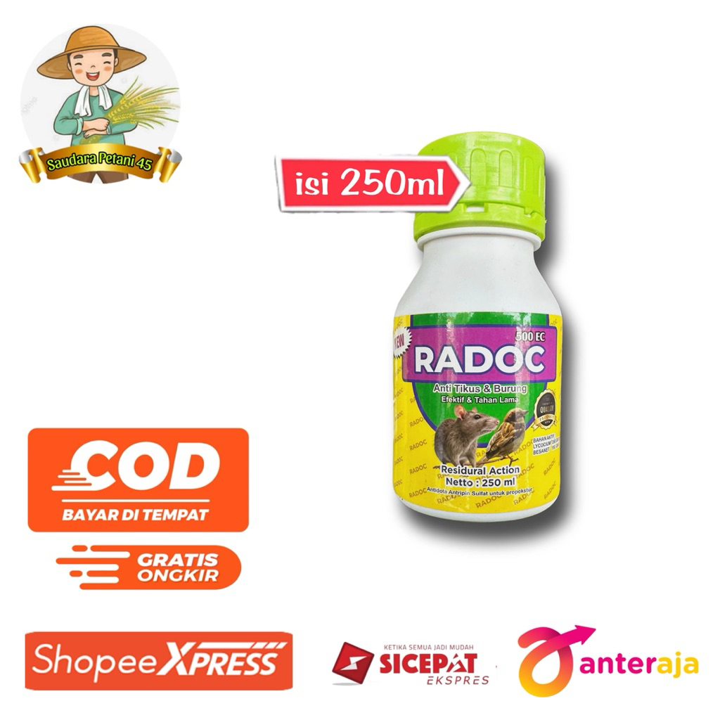 Obat Tikus Radoc 250EC isi 250ml Racun pengusir tikus dan burung