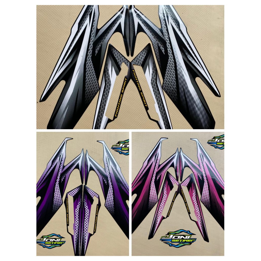 GROSIR SETRIPING RX-KING 2005 WARNA VARIASI Hitam-ungu-pink