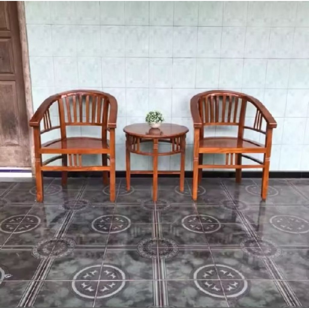 Kursi Teras Jati Minimalis Modern