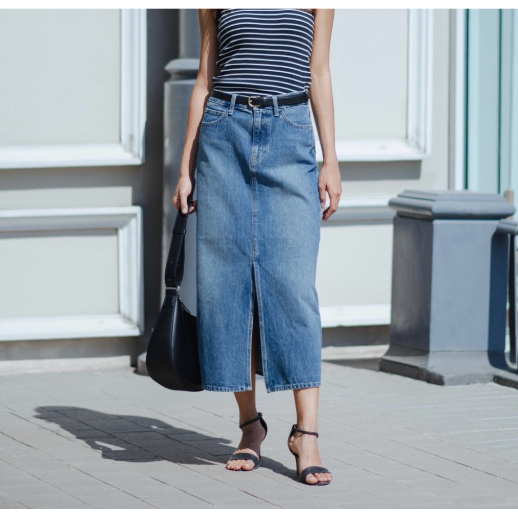 (PRELOVED) UNIQLO Denim Long Skirt