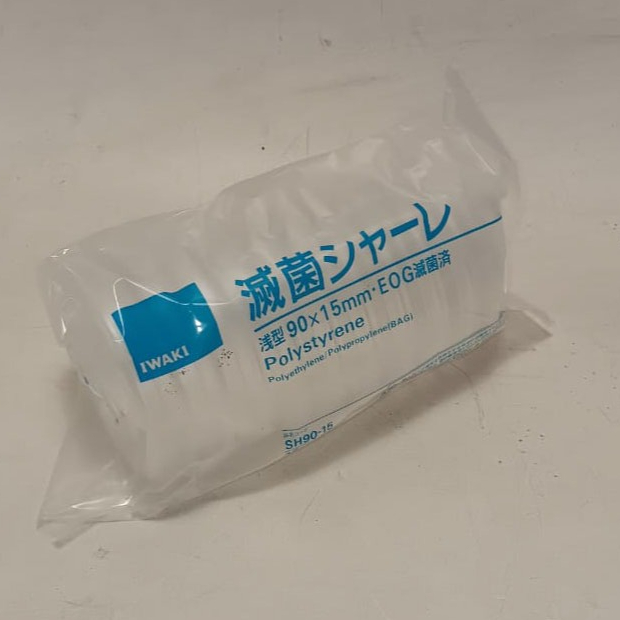 IWAKI | PETRI DISH Plastik 90mm x15mm E.O.G  Sterilized 90x15mm Bacterial Dish (10pcs/pack) # SH90-1