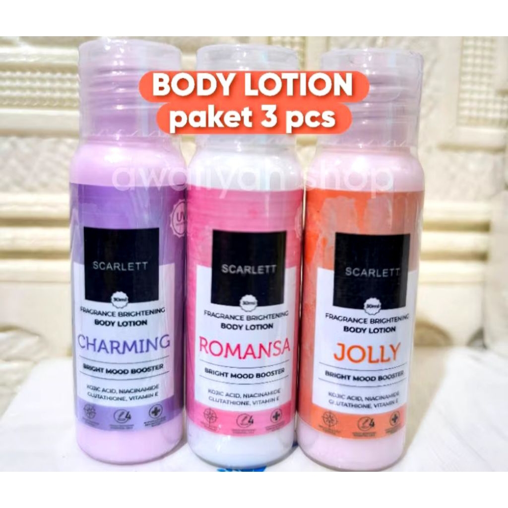 #Scarlett mini kemasan 30 Mili  paket  3 varian