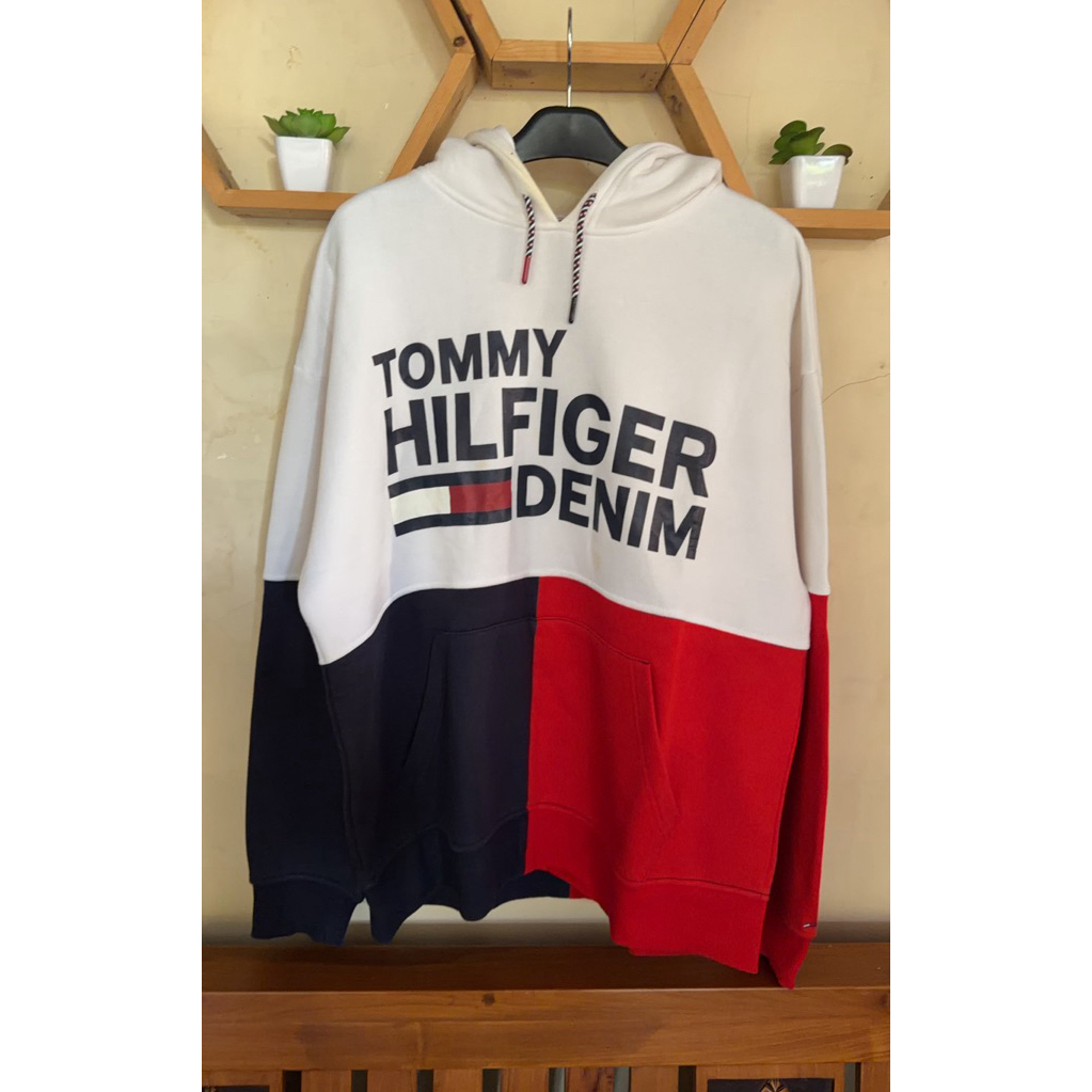 Hoodie Tommy Hilfiger Denim Big Logo Rare