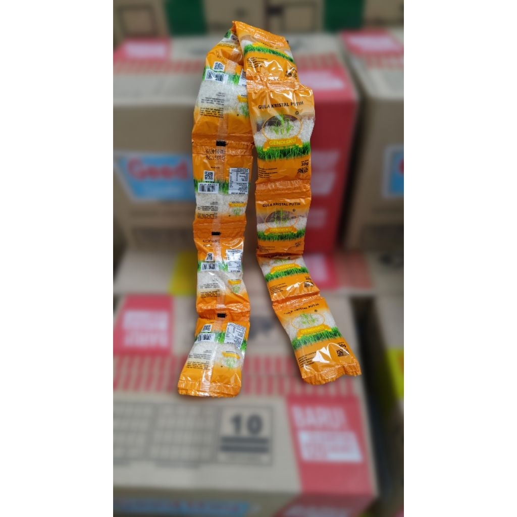 Gula Renceng Sachet 30gr GendisKu - Gula Kristal Putih Premium 1 Renceng Isi 10 Sachet Praktis & Hig