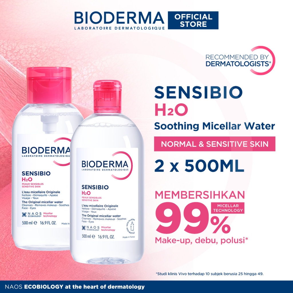 Bioderma Sensibio H2O 500ml Bundle Reguler + Pump