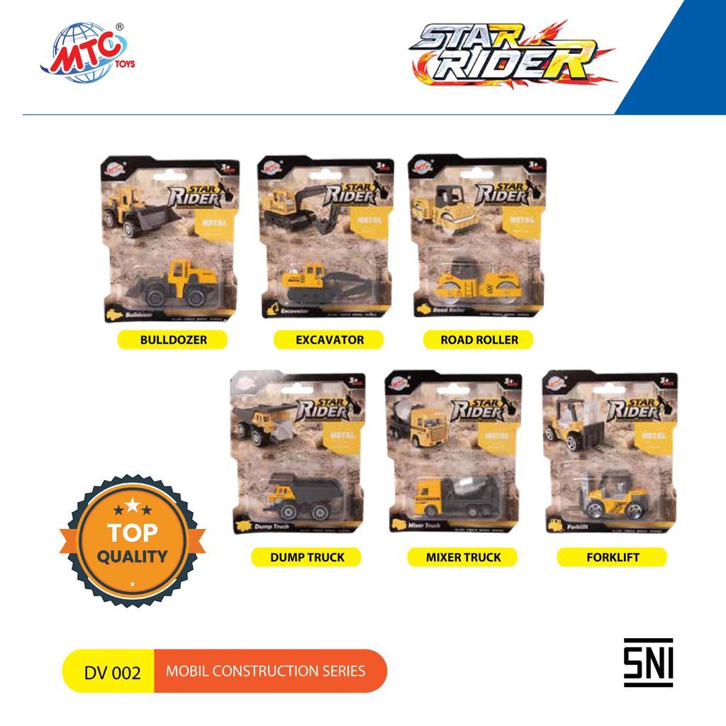 Mainan Mobil Konstruksi Series Construction Metal Body Alloy Truck Star Rider Excavator Star Rider T