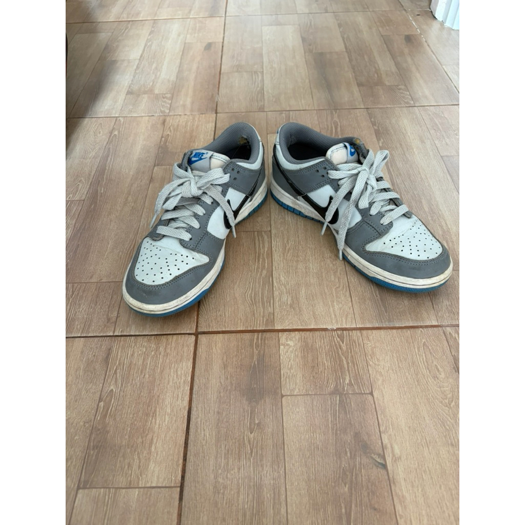 nike dunk low grey blue sneakers sepatu wanita anak preloved original
