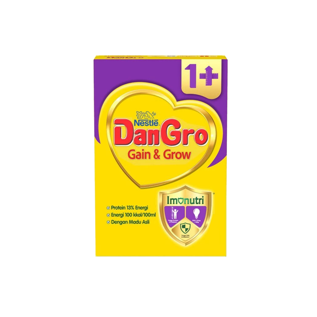 DanGro Gain & Grow Dancow 1+ Box 400 g - Susu Bayi Tinggi Kalori [Majapahit]