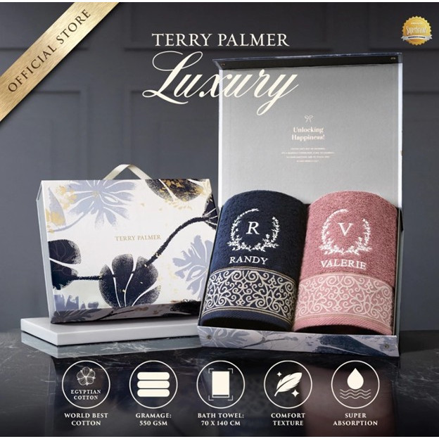 Terry Palmer Luxury - Royale (Handuk Couple Set Box) - IVORY BROWN