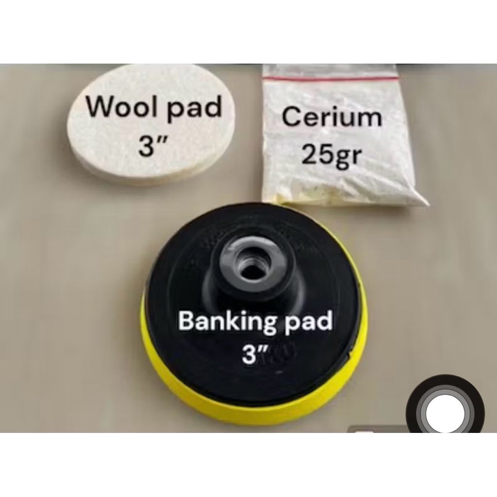 paket poles kaca jamur dan baret