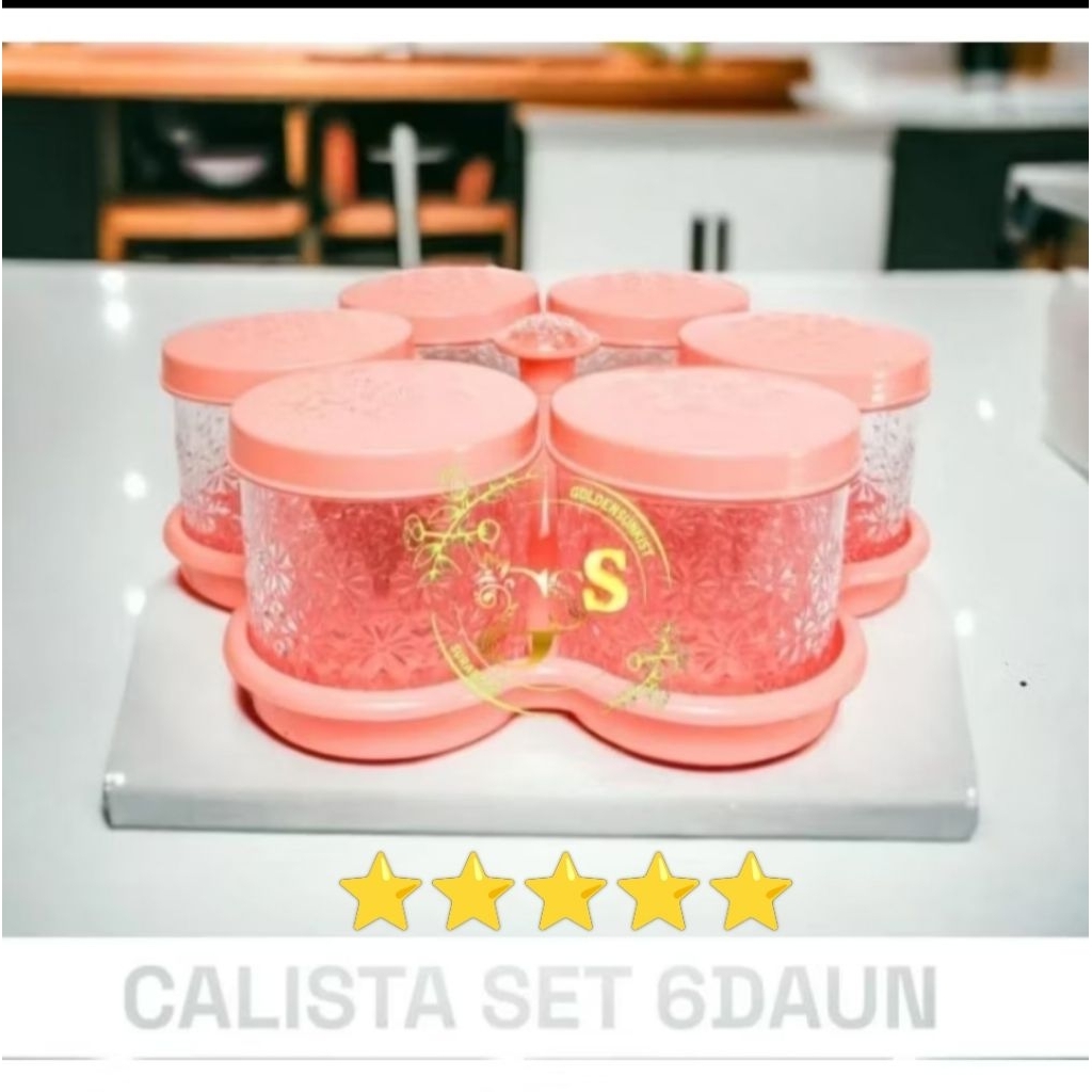 ‼️ORI+GARANSI‼️ CALISTA TOPLES set 6 foodgrade motif bunga kristal diamon ORI bagus