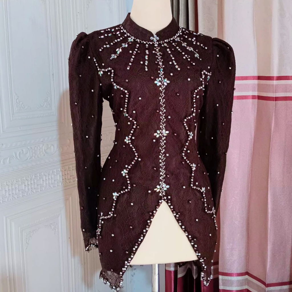 Kebaya Mewah Bahan Brokat Canthili Premium Kebaya Lamaran Wisuda