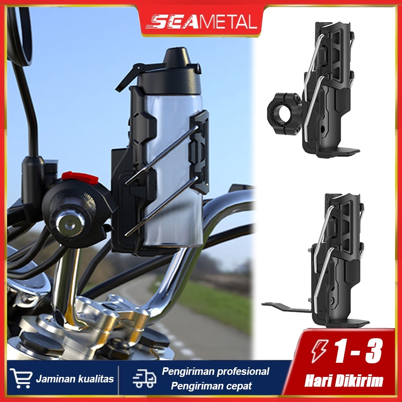 Botol Holder Motor SEAMETAL Spion Stang Tempat Botol Motor Universal Anti Guncang Untuk Vario Beat M