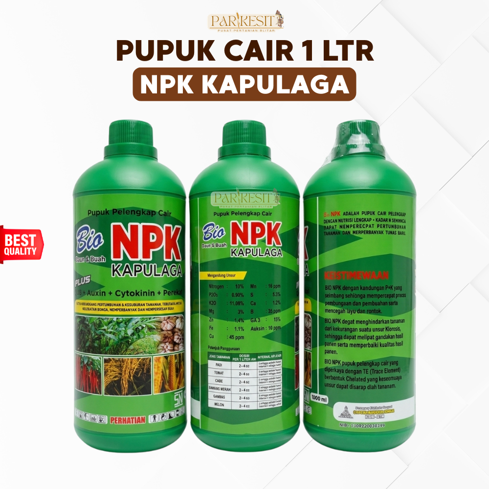 Pupuk Cair BIO NPK KAPULAGA 1 Liter | Pupuk Daun & Buah
