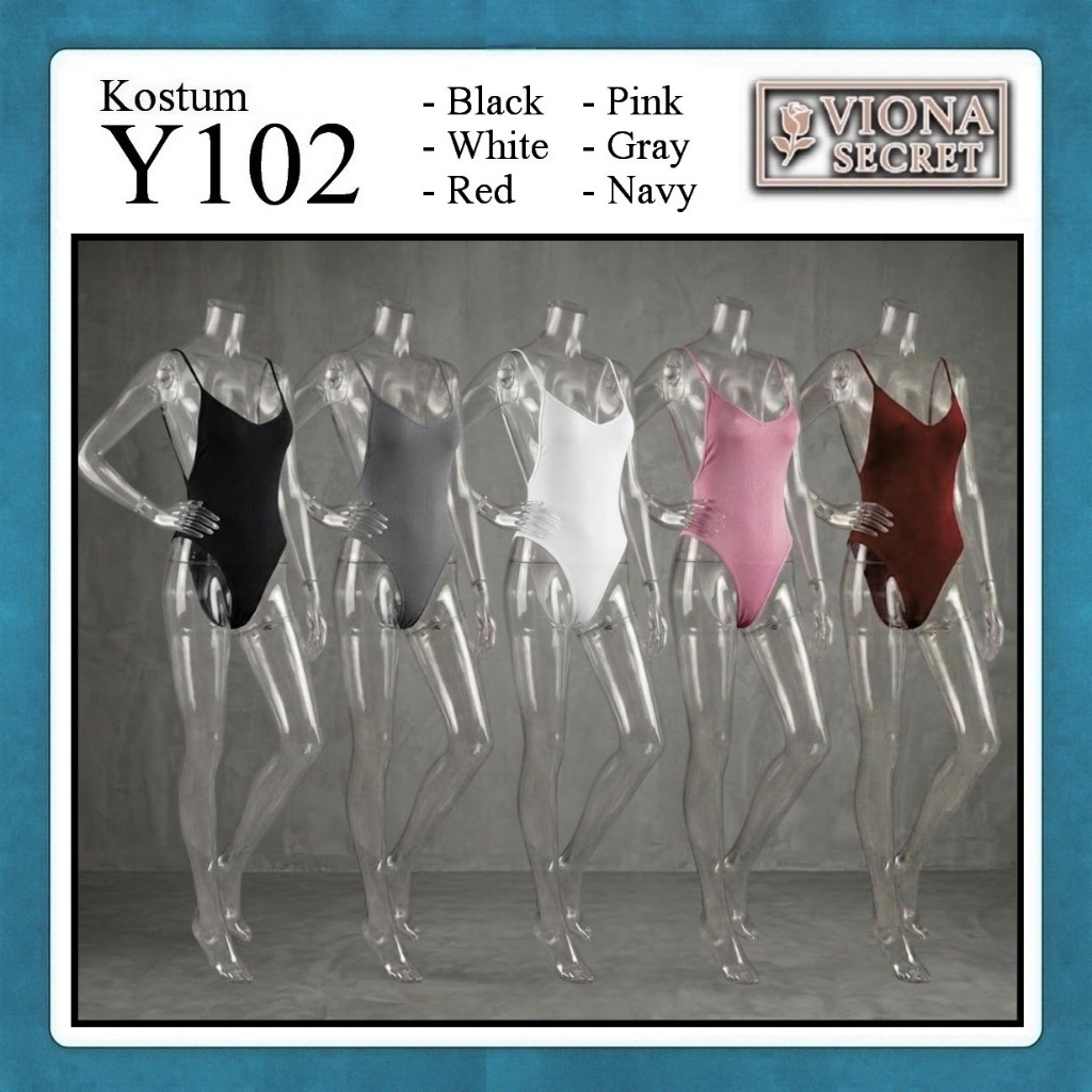 Viona Pakaian Dalam Wanita / Baju Kostum Bodysuit V shape - Y102