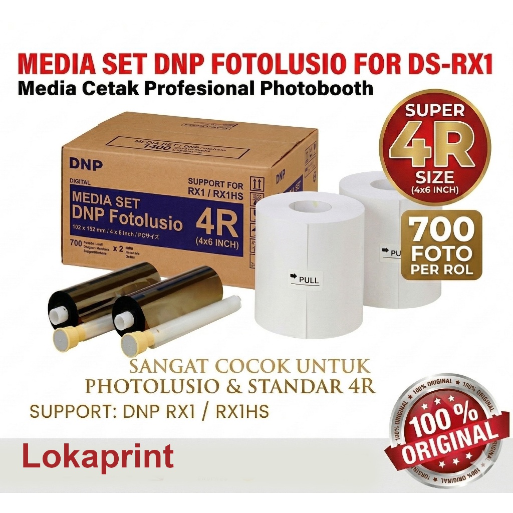 Kertas Foto DNP Fotolusio For DS-RX1 ukuran 4R ( PER 1ROLL)