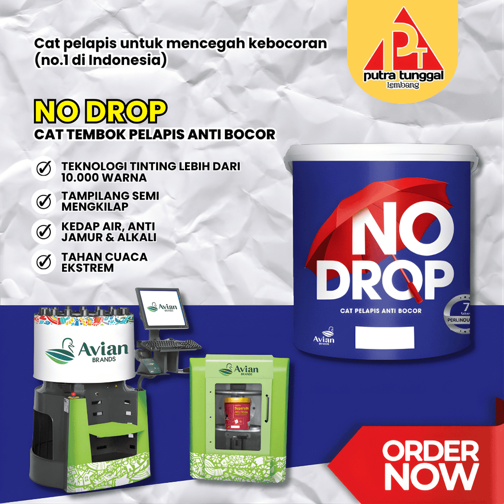 No Drop 1kg | Cat Dinding Waterprofing | Pelapis Anti Bocor | TINTING 10.000 WARNA