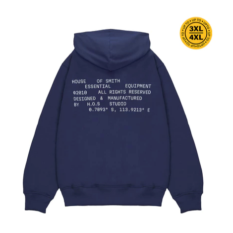 House of Smith BDG Sweater Hoodie Oversized Pria - Archive Oversized Hoodie Navy #2
