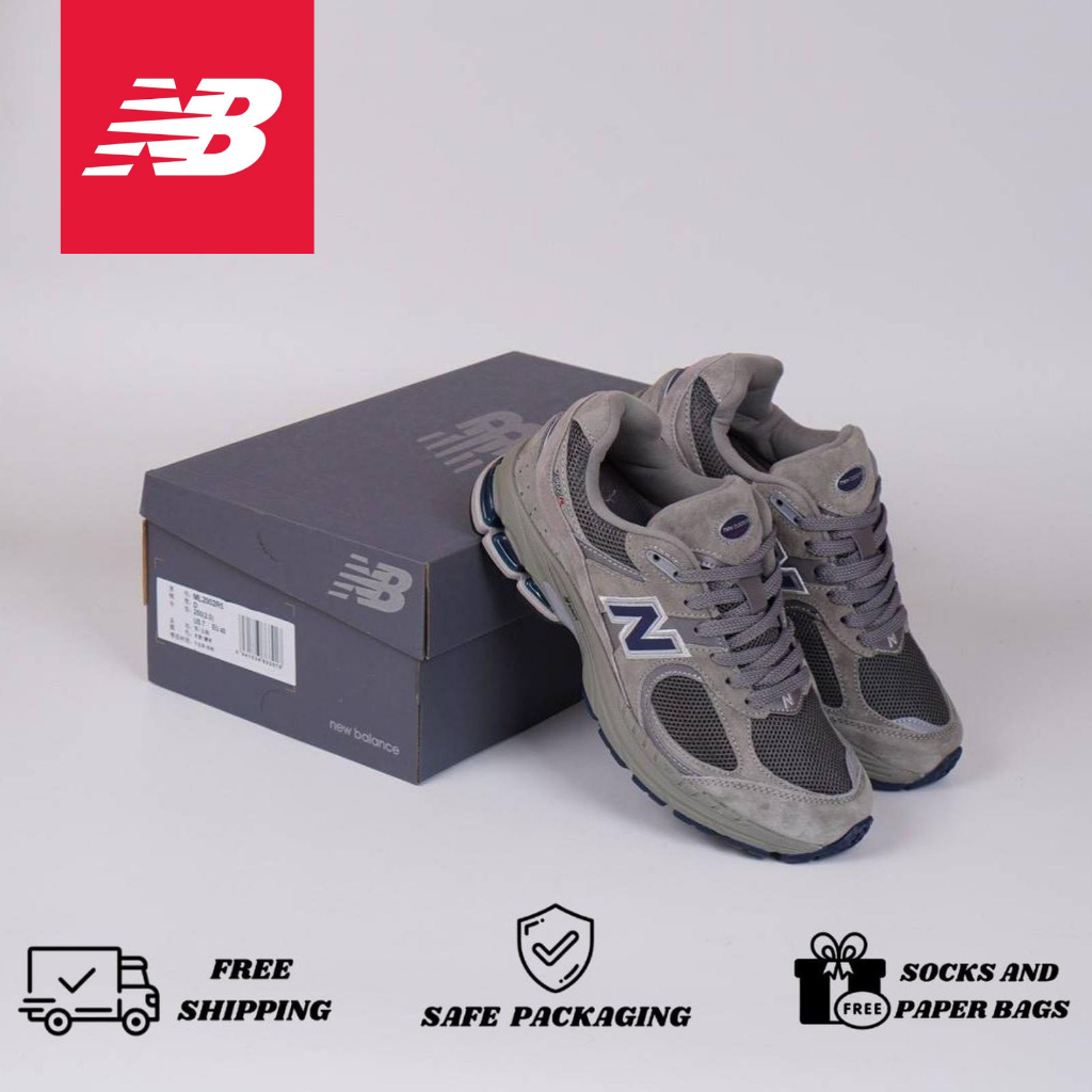 Sepatu New Balance 2002R Light Grey Original Pria Wanita NB 2002R Premium Sneakers Import