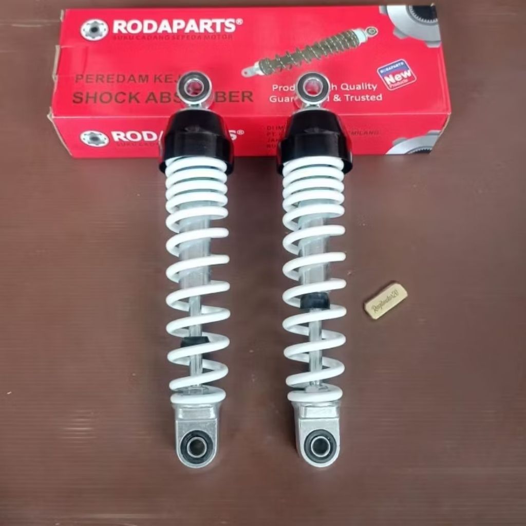 SHOCK BREAKER BEKER Sepasang Warna Putih untuk Motor Bebek Jupiter Z1 FI dan Jupiter Z Lama BELAKANG