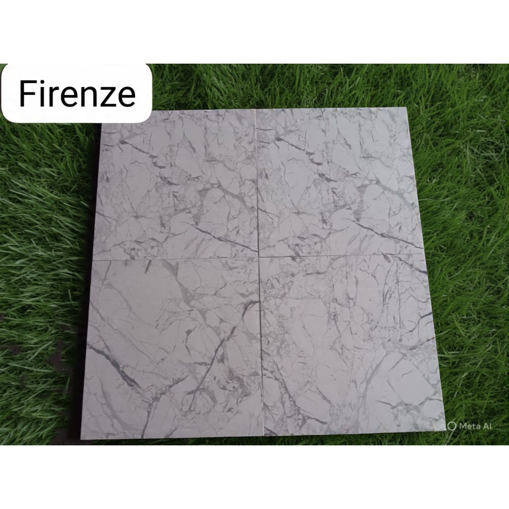 Granit Essenza Firenze Polished 60x60 putih Corak