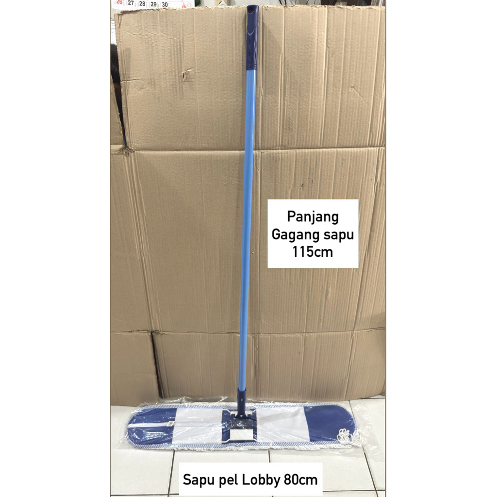 Sapu lobby biru 60cm/80cm sapu aula sapu mall