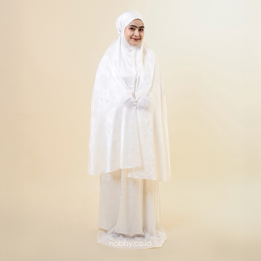 Nobby Syami Mukena Polos Dewasa Bahan Marry Silk Jacquard
