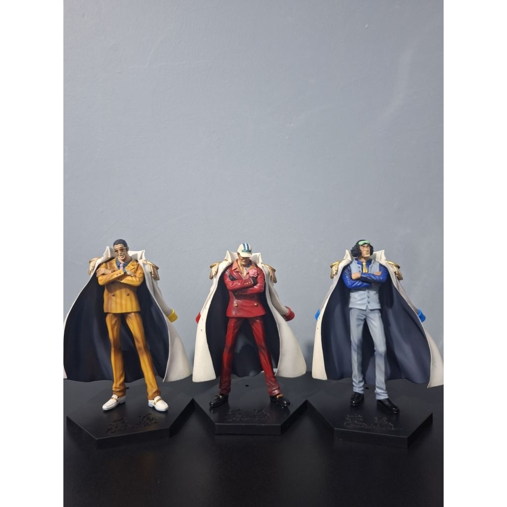 figure banpresto dxf dx one piece admiral marine kizaru akainu aokiji set