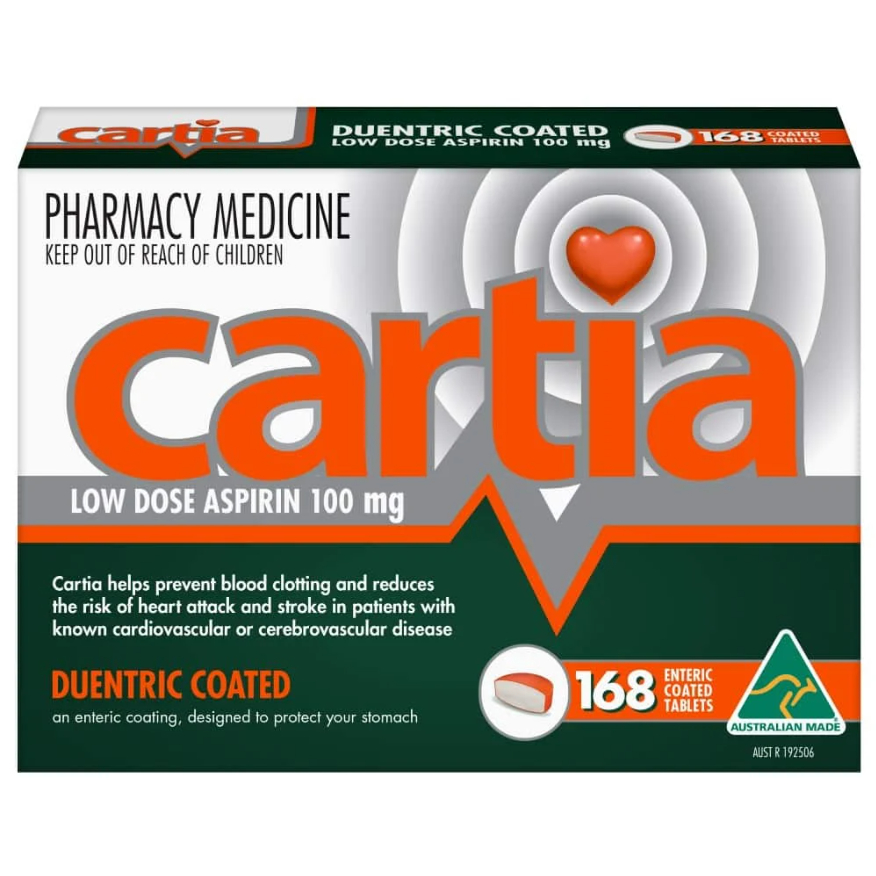 Cartia Aspirin 100mg 168 Tablet Obat Sirkulasi Darah