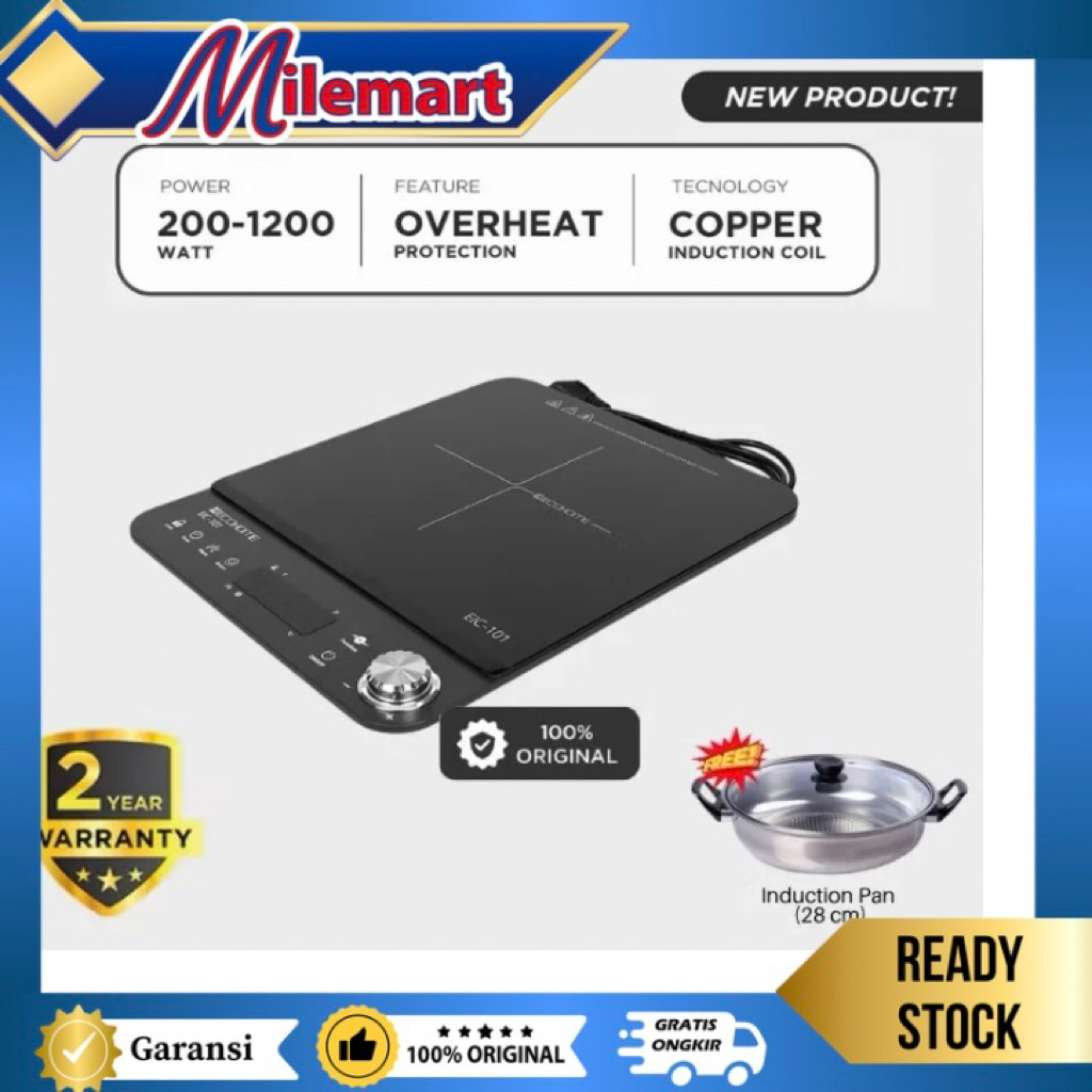 ECOHOME Induction Cooker EIC-101 / Kompor Induksi Listrik Low Watt Ecohome FREE PANCI