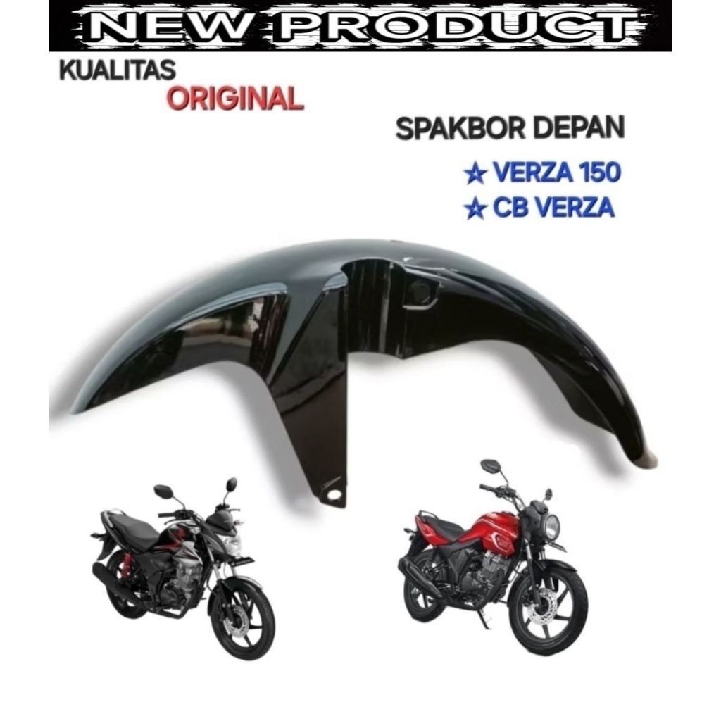 selebor slebor spakbor depan verza 150 CB Verza cb verza warna hitam glossy