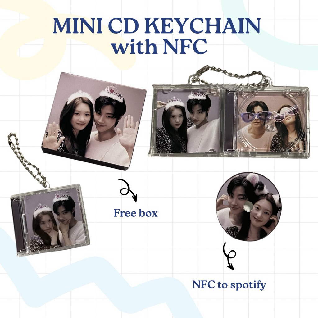 MINI CD KEYCHAIN CUSTOM WITH NFC | KEYCHAIN CUSTOM