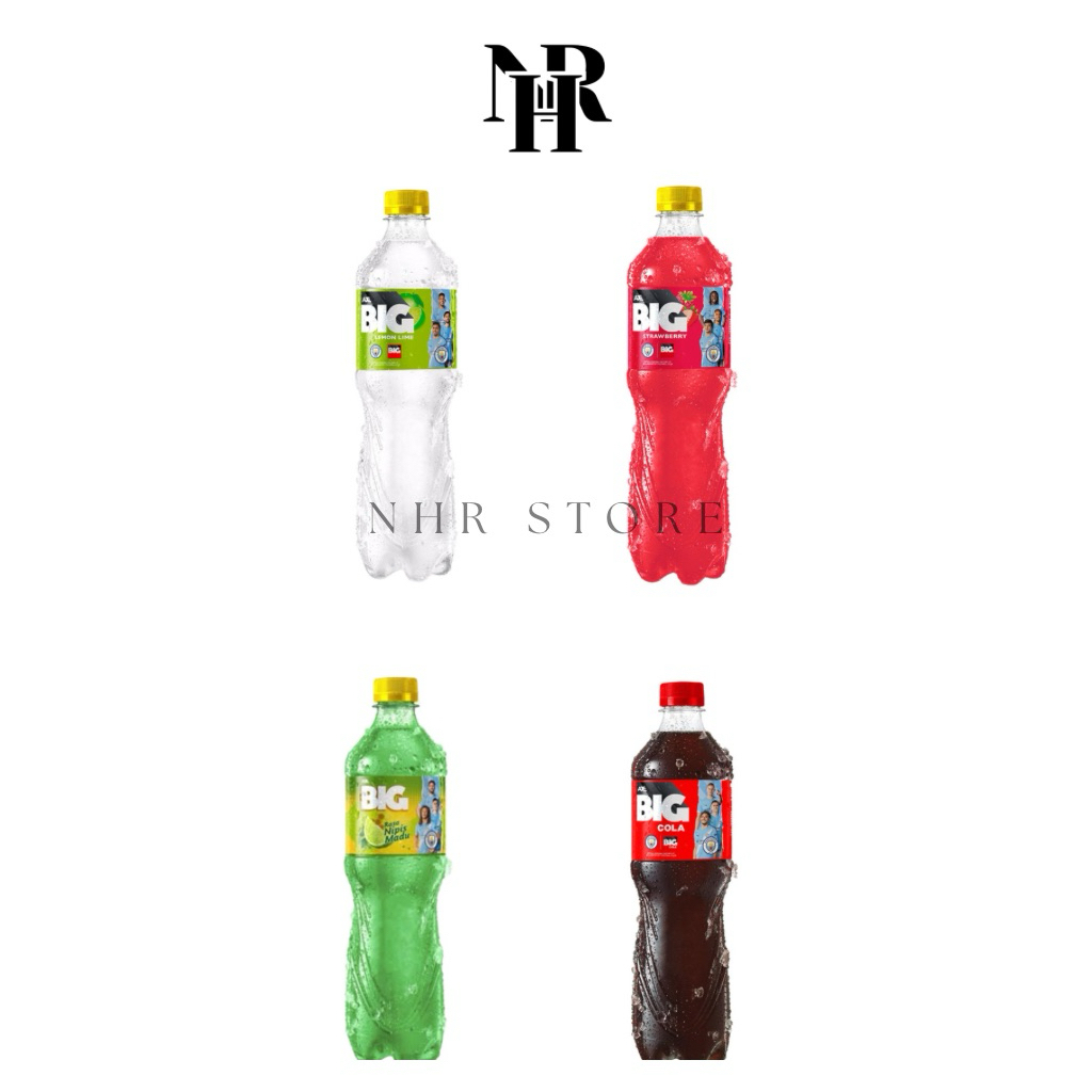 Big Minuman Karbonasi Pet 1 L | Minuman Soda Rasa Lemon Lime Nipis Madu Cola Stroberi