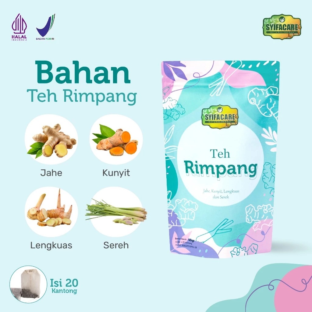 [Paket 2 Pcs] BPOM Teh Rimpang JSR  - Minuman Instan Herbal Rempah Jahe Kunyit Lengkuas Sereh - BPOM