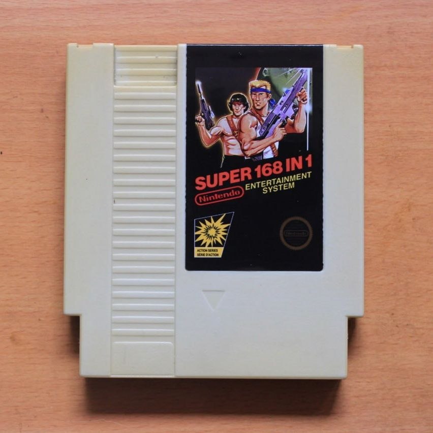 Kaset Nintendo NES 8 Bit 72 Pin 168 IN 1 Contra Duck Hunt Popeye Ice Climber Tested Game Jadul