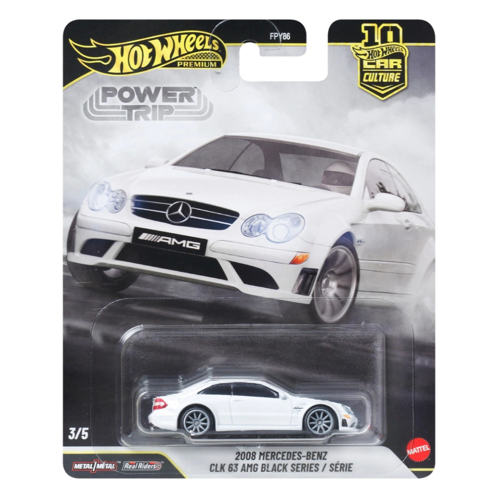 Hot Wheels Premium Power Trip 2008 Mercedes CLK 63 AMG Black Series Putih Collector Edition