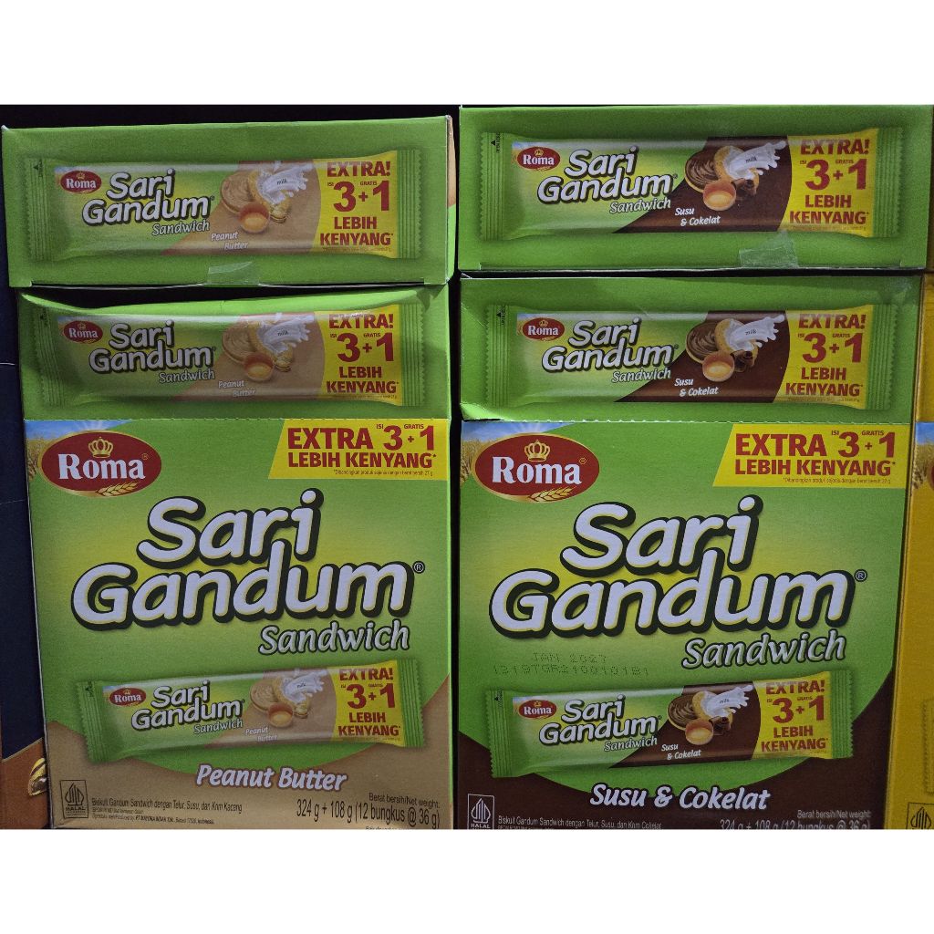Biskuit Sandwich Roma Sari Gandum Box