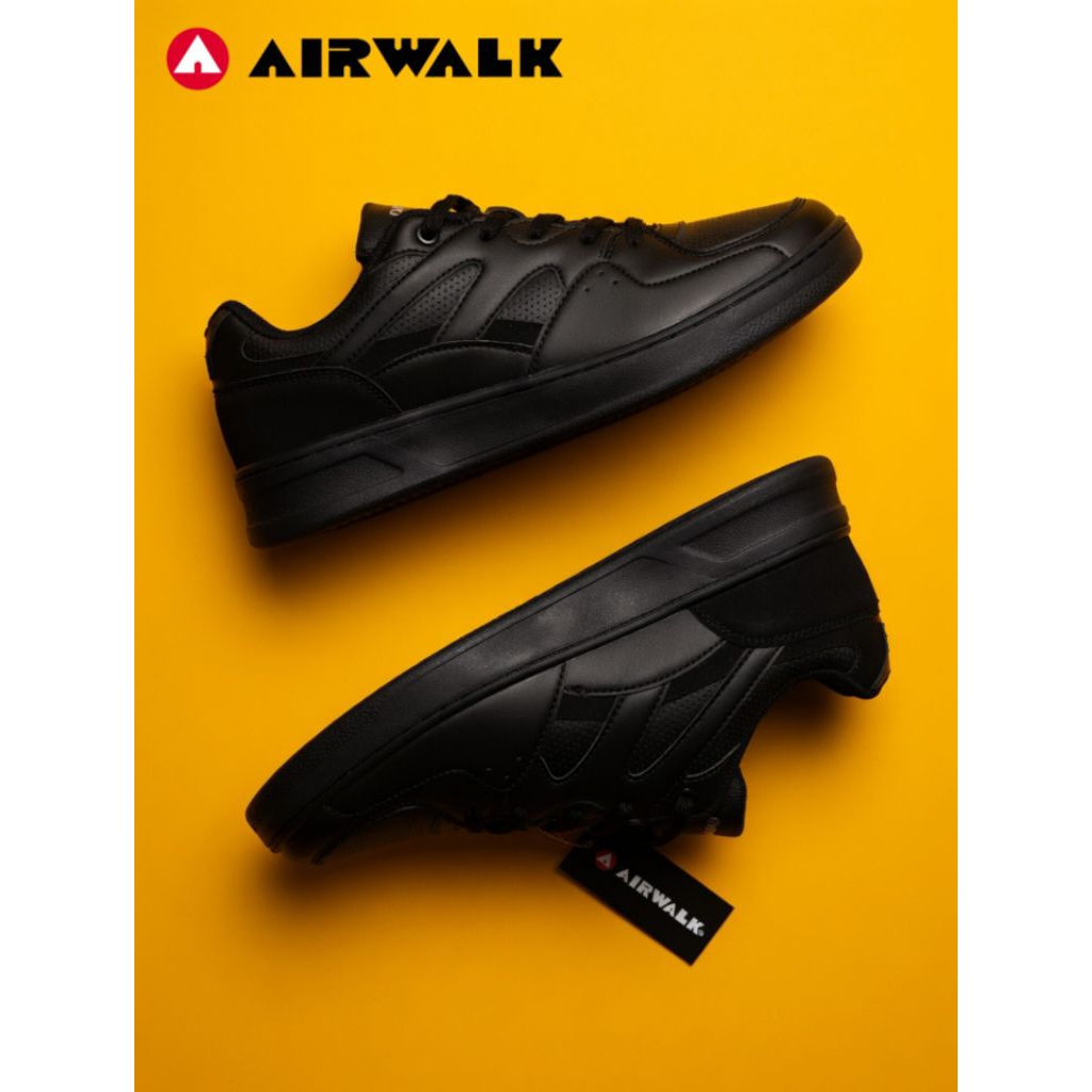 sepatu sekolah airwalk hitam polos airwalk full black