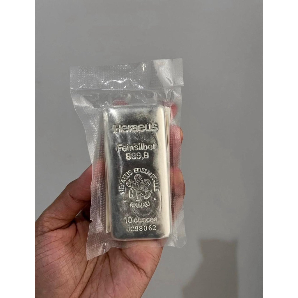 Perak LBMA Heraeus 10 oz dan Perak Antam 250gr 500gr