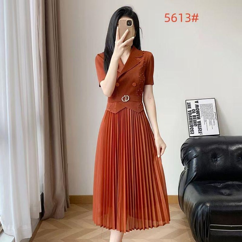 Dres Korea plisket Premium Import Best Quality