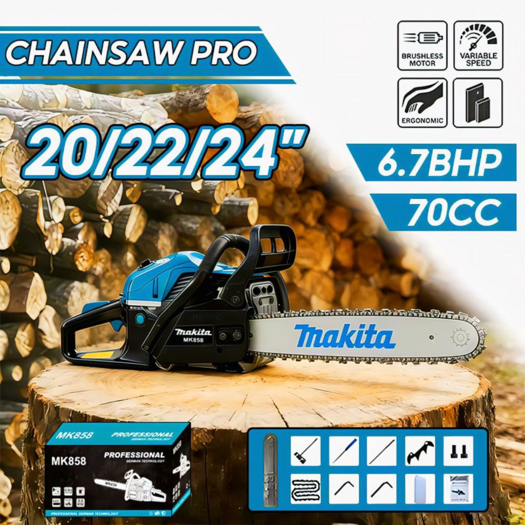 Gergaji Mesin Mini Chain Saw MAKITA MK585Ukuran 20/22/24inch Mesin Gergaji Kayu
